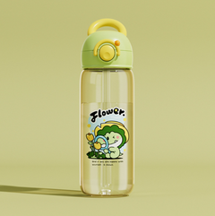 Children's Whale Cartoon Diving Fountain Water Bottle - Tritan Leakproof Sippy Cup (Various Sizes & Colors)